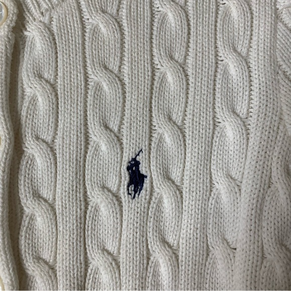 Ralph Lauren Cable-Knit Short-Sleeve Cardigan M - Picture 5 of 9